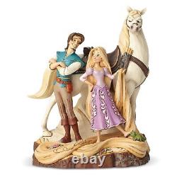 TANGLED Live Your Dream Carved by Heart Figure Jim Shore Disney Rapunzel/Flynn