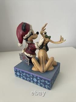 V Rare Disney Traditions Mickey and Pluto'Santa's Best Friend