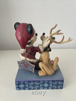 V Rare Disney Traditions Mickey and Pluto'Santa's Best Friend
