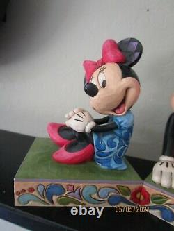 WALT Disney Traditions Jim Shore FigureS Mickey Minnie Mouse BOOK ENDS RETIRED