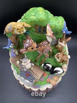 Amis De La Forêt De Bambi Sculptés Par Le Cœur Figure Jim Shore Disney Thumper, Fleur