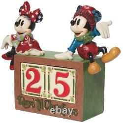 Calendrier de l'Avent de Noël Mickey Minnie de Jim Shore - Figurine Disney Traditions
