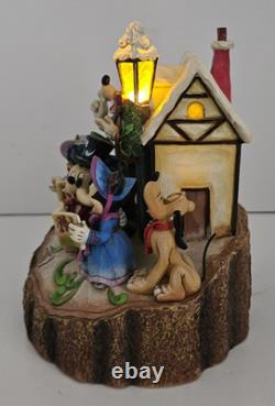 Disney Jim Shore Chant de Noël sculpté à cœur figurine Harmonie des fêtes Mickey Minnie