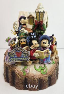 Disney Jim Shore Chant de Noël sculpté à cœur figurine Harmonie des fêtes Mickey Minnie