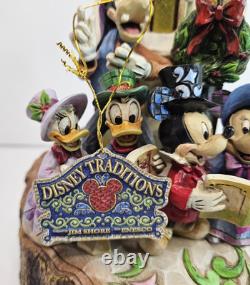 Disney Jim Shore Chant de Noël sculpté à cœur figurine Harmonie des fêtes Mickey Minnie