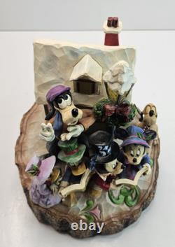 Disney Jim Shore Chant de Noël sculpté à cœur figurine Harmonie des fêtes Mickey Minnie