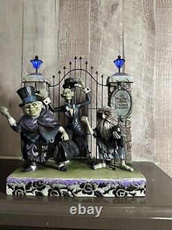 Disney Jim Shore MANOIR HANTÉ Fantômes Auto-stoppeurs 40e Anniversaire Édition LED