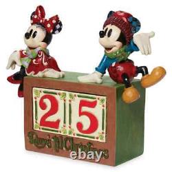 Disney Jim Shore Mickey & Minnie Christmas Countdown Blocks Figurine 6013057 <br/>Traduction en français: Disney Jim Shore Mickey & Minnie Calendrier de l'Avent en Blocs Figurine 6013057