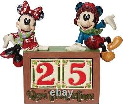 Disney Jim Shore Mickey & Minnie Christmas Countdown Blocks Figurine 6013057  <br/>Traduction en français: Disney Jim Shore Mickey & Minnie Calendrier de l'Avent en Blocs Figurine 6013057