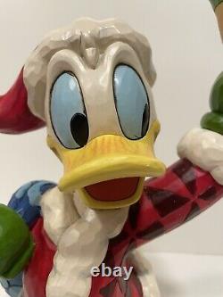 Disney Jim Shore Traditions Donald Duck Célébre les Fêtes Figurine NEUVE dans sa Boîte