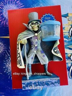Disney Parks Traditions Jim Shore Haunted Mansion Hatbox Ghost Figure Glow Dark