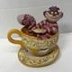 Disney Parks Exclusif Jim Shore Chat Du Cheshire Tasse &agrave; Th&eacute; Retir&eacute; Rare Objet De Collection