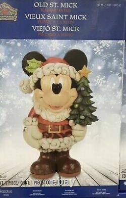 Disney Traditions Christmas Decor Mickey Mouse Old St Mick Jim Shore 17 Pouces Nouveau