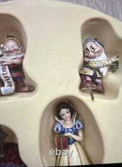 Disney Traditions Enesco Blanche-Neige Les 7 Nains Décorations de Sapin de Noël Neuf dans leur Boîte