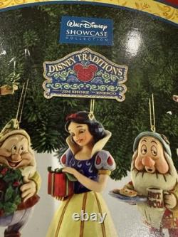 Disney Traditions Ensemble de décorations de Noël Blanche-Neige et les Sept Nains Jim Shore NEUF