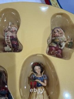 Disney Traditions Ensemble de décorations de Noël Blanche-Neige et les Sept Nains Jim Shore NEUF