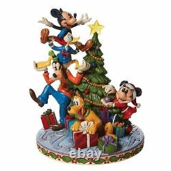 Disney Traditions Fab 5 Décorant Le Tree Figure Jim Shore Noël Nouvelles Lumières Vers Le Haut