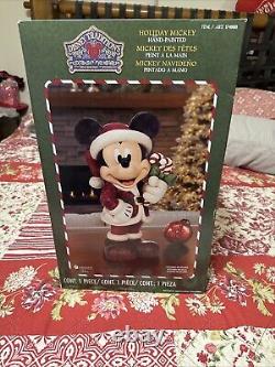Disney Traditions Jim Shore 17 Mickey Mouse de Noël peint à la main Nouveau