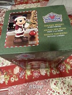 Disney Traditions Jim Shore 17 Mickey Mouse de Noël peint à la main Nouveau