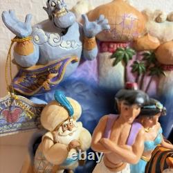 Disney Traditions Jim Shore Aladdin Génie Jasmine Rajah Jafar Abu Sultan étiquette Ndw