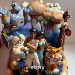 Disney Traditions Jim Shore Aladdin Génie Jasmine Rajah Jafar Abu Sultan étiquette Ndw