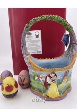 Disney Traditions Jim Shore Blanche-Neige avec panier et 3 œufs, neuf en boîte, magnifique Disney Traditions Jim Shore Blanche-Neige avec panier et 3 œufs, neuf en boîte, magnifique