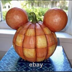 Disney Traditions Jim Shore Enesco Happy Halloween Mickey Mouse Candle Holder translates to 'Disney Traditions Jim Shore Enesco Porte-bougie Joyeux Halloween Mickey Mouse' in French.
