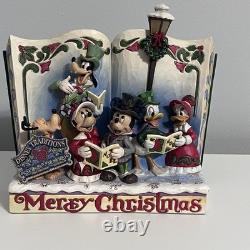 Disney Traditions Jim Shore Figurine Joyeux Noël Mickey Minnie 6002840 NOB