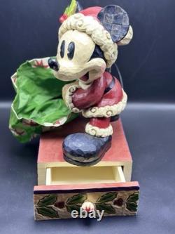 Disney Traditions Jim Shore Mickey Mouse Ensemble de Joie des Fêtes Boîte à Tiroir de 13''