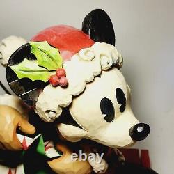 Disney Traditions Jim Shore Mickey Mouse Ensemble de Joie des Fêtes Figurine de 13'' Étiquette