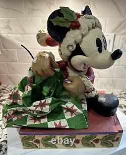 Disney Traditions Jim Shore Mickey Mouse Ensemble de joie des fêtes #4011040 LNIB
