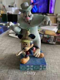 Disney Traditions Jim Shore Mickey Mouse Lonesome Ghost Spooked Glow In The Dark