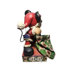 Disney Traditions Jim Shore Mickey Mouse Lot de joie des fêtes Figurine 13 po Étiquette