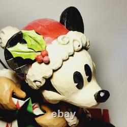 Disney Traditions Jim Shore Mickey Mouse Lot de joie des fêtes Figurine 13 po Étiquette