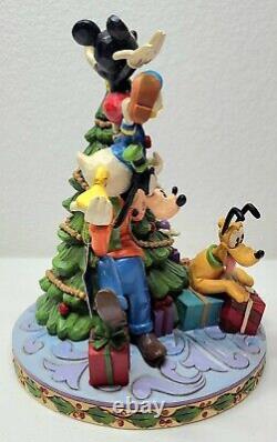 Disney Traditions Merry Tree Trimming 6008979 Jim Shore Fab 5 Arbre Décorateur