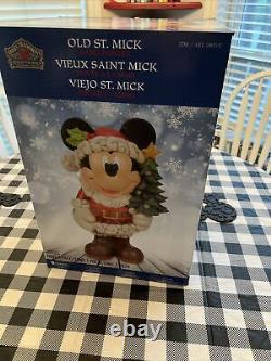 Disney Traditions Mickey Mouse Old St. Mick 17 Père Noël Peint À La Main. Bnib