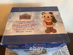 Disney Traditions Noël Mickey Mouse Old St. Mick Jim Shore 17 Nouveau Dans La Boîte