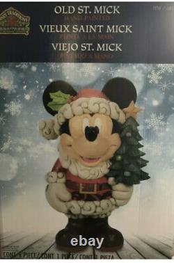 Disney Traditions Noël Mickey Mouse Old St. Mick Jim Shore 17 Nouveau En Boîte