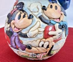 Disney Traditions Showcase Laissez Neiger Mickey Minnie Pluto Bonhomme de Neige Jim Shore