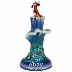 Disney Traditions Sorcener Mikey Mouse 18x10 Statue De Chef-d'œuvre Par Jim Shore