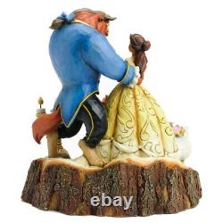 'Disney Traditions par Jim Shore : La Belle et la Bête Sculpté avec Amour en Résine de Pierre'