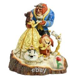 'Disney Traditions par Jim Shore : La Belle et la Bête Sculpté avec Amour en Résine de Pierre'
