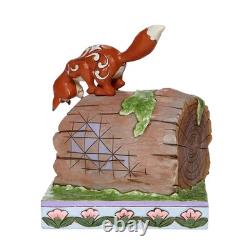 Disney Traditions par Jim Shore La Renard et le Chien de Chasse figurine sur une bûche, 5.75