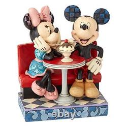 Disney Traditions par Jim Shore Mickey et Minnie Mouse Soda Shop Figurine- Re