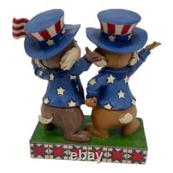 ENESCO Chip et Dale Statue Plaque Figurine Patriotique Jim Shore Disney Traditions