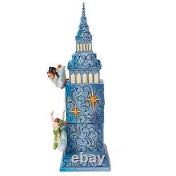 ENESCO Jim Shore Traditions Disney Horloge Peter Pan Il est temps de trouver Neverland NOUVEAU