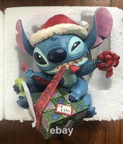 Enesco Bad Wrap Christmas Present Stitch 6002833 Disney Traditions
