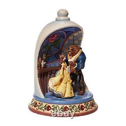 Enesco Disney Traditions Beauté Et La Bête Rose Dôme Figurine