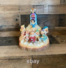 Enesco Disney Traditions Blanche-Neige et les Nains en bois sculpté NOUVEAU