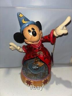 Enesco Disney Traditions Jim Shore 4013249 Statue Musicale de Mickey Mouse Sorcier